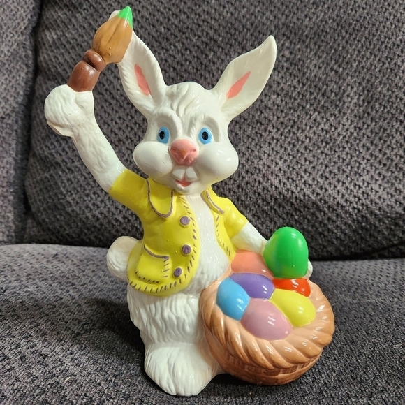 Hand Painted Easter Bunny Rabbit Painted Easter Eggs - Picture 1 of 7